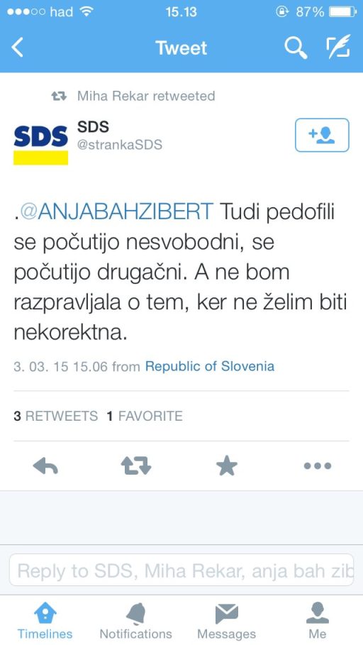 Stranka SDS in njihov pogled na pedofilijo