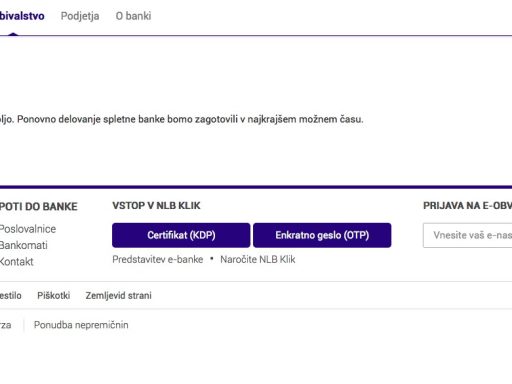 NLB Klik ne deluje / kaj je novega?