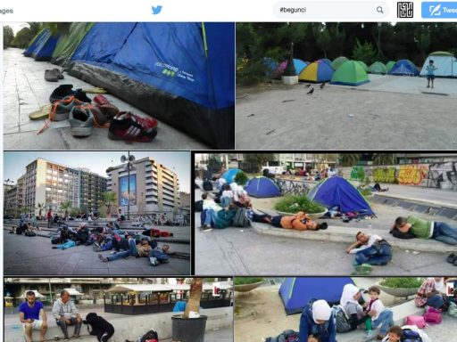 begunci in twitter