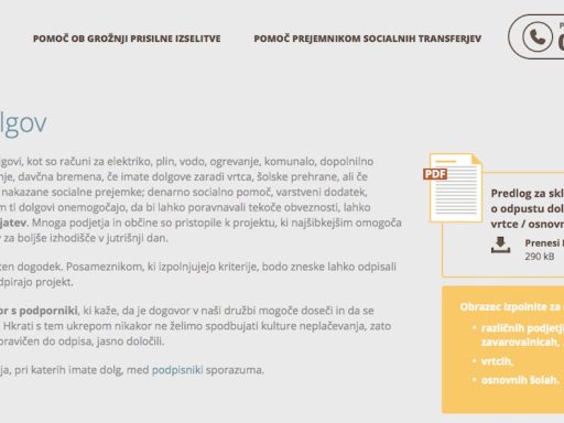Odpis dolgov informacije in obrazci / paketpomoci.si