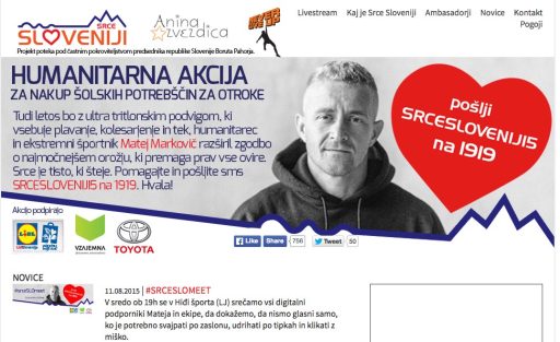 Humanitarna akcija Srce Sloveniji 2 in vabilo na dobrodelno druženje