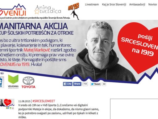 Humanitarna akcija Srce Sloveniji 2 in vabilo na dobrodelno druženje