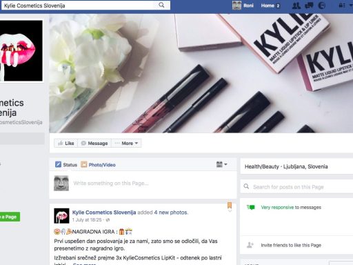Kylie Cosmetics Slovenija / Kylie Jenner in Facebook stran