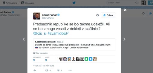 Borut Pahor / Ali se bo zmage veselil z dekleti v slačilnici?
