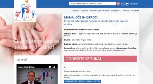 Evropska državljanska pobuda: Mama, oče in otroci