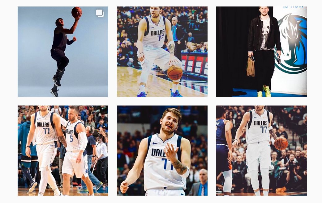 Luka Doncic Instagram Rookie of the Month