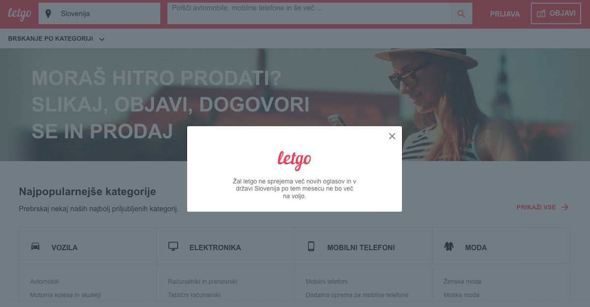 Letgo odhaja iz Slovenije