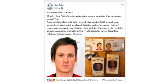 Jan Golja zapusca Pop TV 1