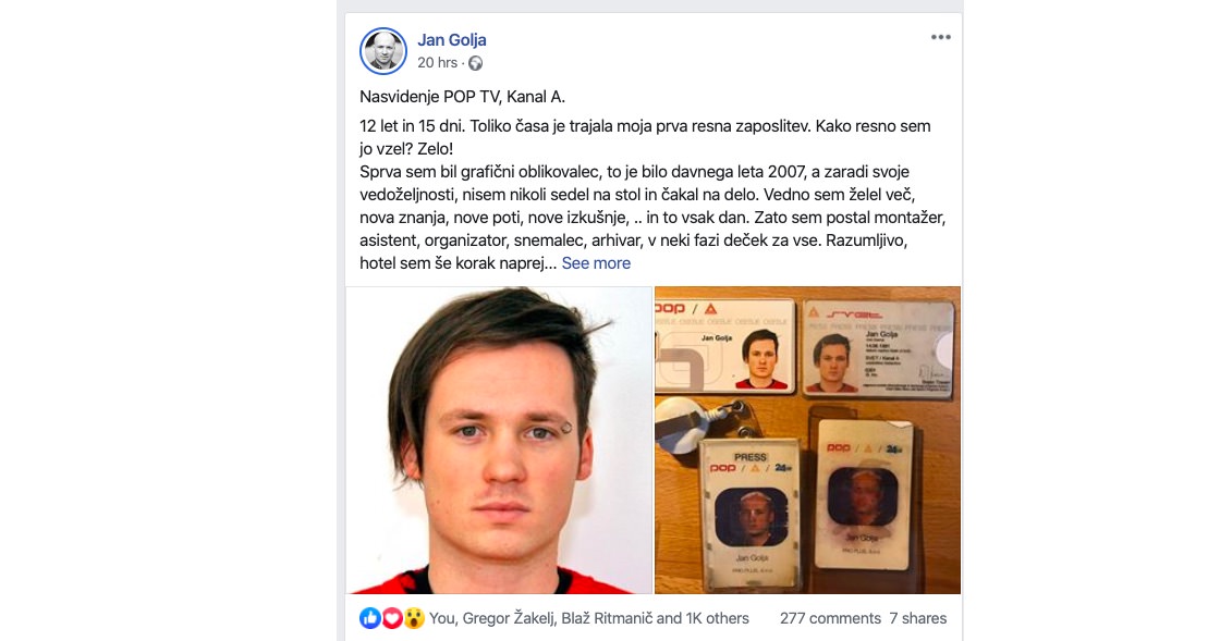 Jan Golja zapusca Pop TV 1