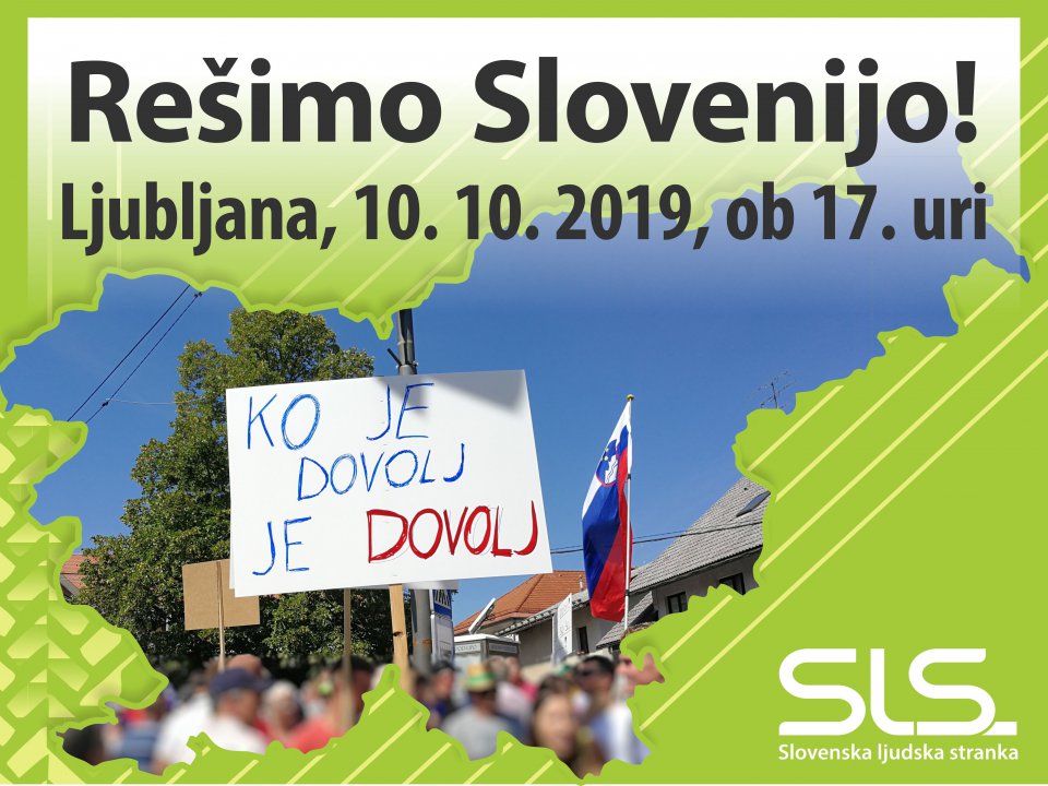 Protest Resimo Slovenijo 10.10.2019