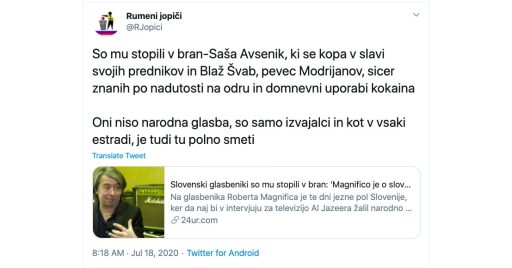 Rumeni jopici Magnifico Modrijani