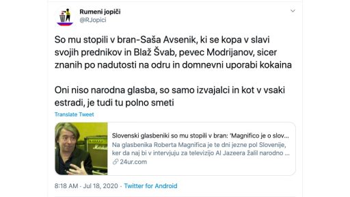 Rumeni jopici Magnifico Modrijani