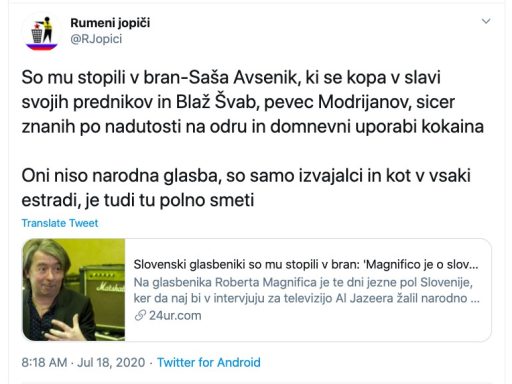 Rumeni jopici Magnifico Modrijani