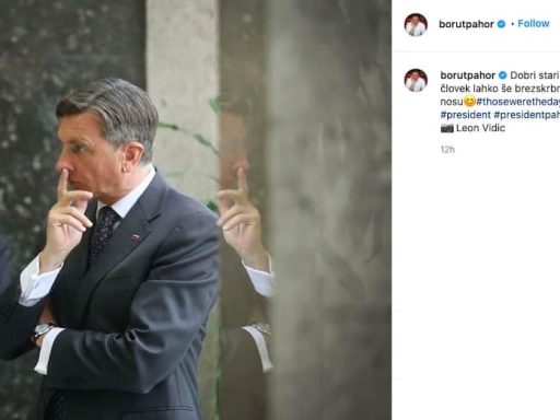 Borut Pahor vrtanje po nosu