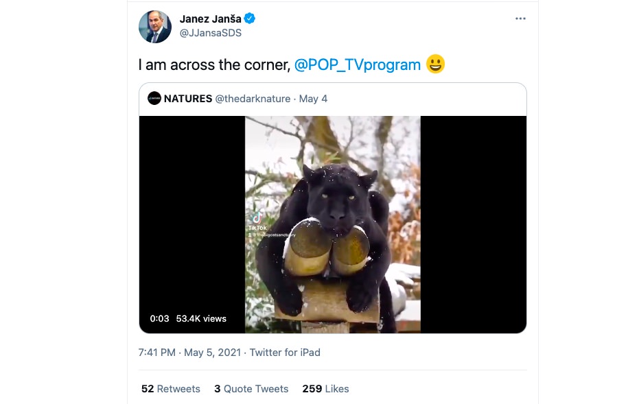 janez jansa across the corner