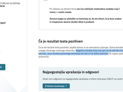 negativni rezultat testa
