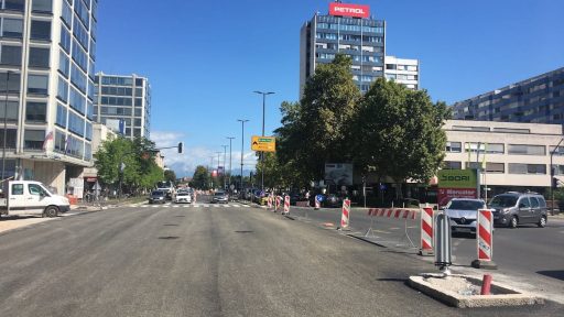 delo na cestah v ljubljani