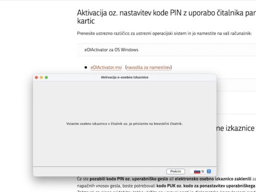 aktivacija osebne izkaznice