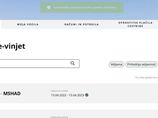 e vinjeta uporabniska izkusnja