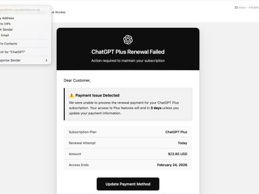 chat gpt renew scam