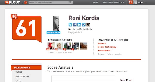klout
