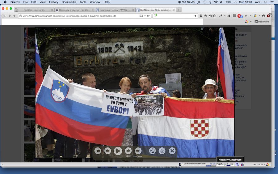 Desna zastava se začne z belo kocko - zastava NDH!