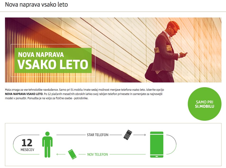 Simobil / Nova naprava vsako leto
