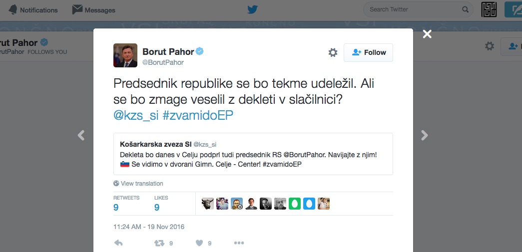 Borut Pahor / Ali se bo zmage veselil z dekleti v slačilnici?