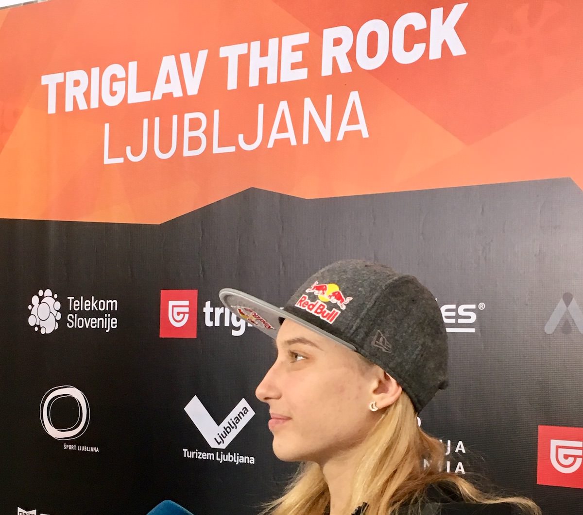 Triglav The Rock Ljubljana 25. maj Kongresni trg Ljubljana Janja Garnbret in Jernej Kruder v Bolder sceni 7