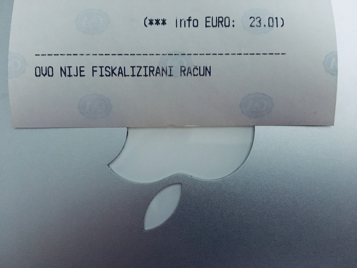 Ovo nije fiskalizirani racun placevanje z gotovino na Hrvaskem in njihovi 22racuni22 Ovo nije fiskalizirani racun placevanje z gotovino na Hrvaskem in njihovi 22racuni22