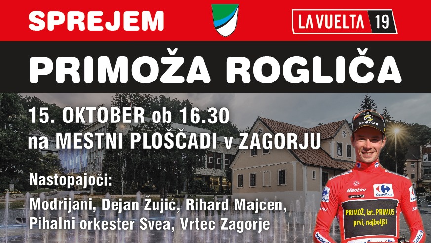 Sprejem Primoza Rogliza v Zagorju 15 oktober ob 1630 Modrijani Sprejem Primoza Rogliza v Zagorju 15 oktober ob 1630 Modrijani
