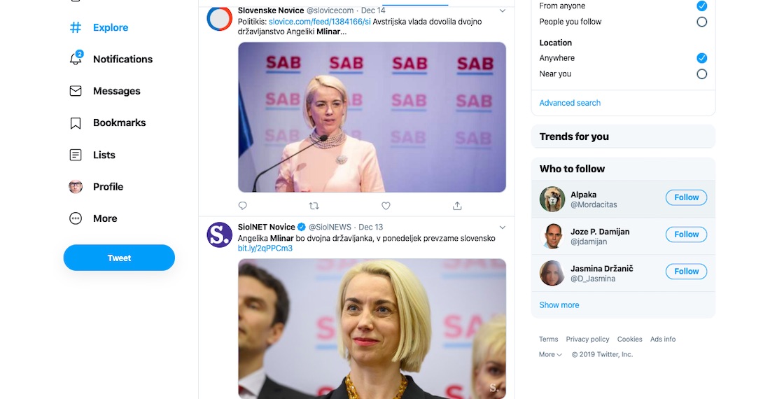 Angelika Mlinar za ministrico za kohezijo in razvoj odzivi na Twitterju Angelika Mlinar za ministrico za kohezijo in razvoj odzivi na Twitterju