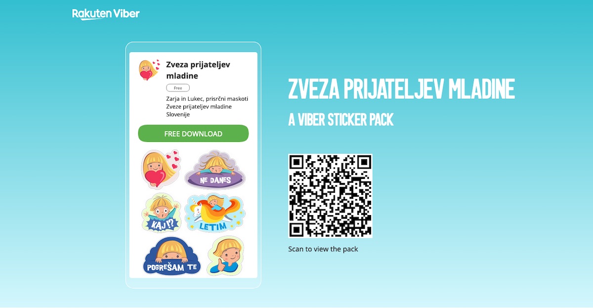 Zveza prijateljev mladine Slovenije predstavlja Viber nalepke stickerje Zveza prijateljev mladine Slovenije predstavlja Viber nalepke stickerje