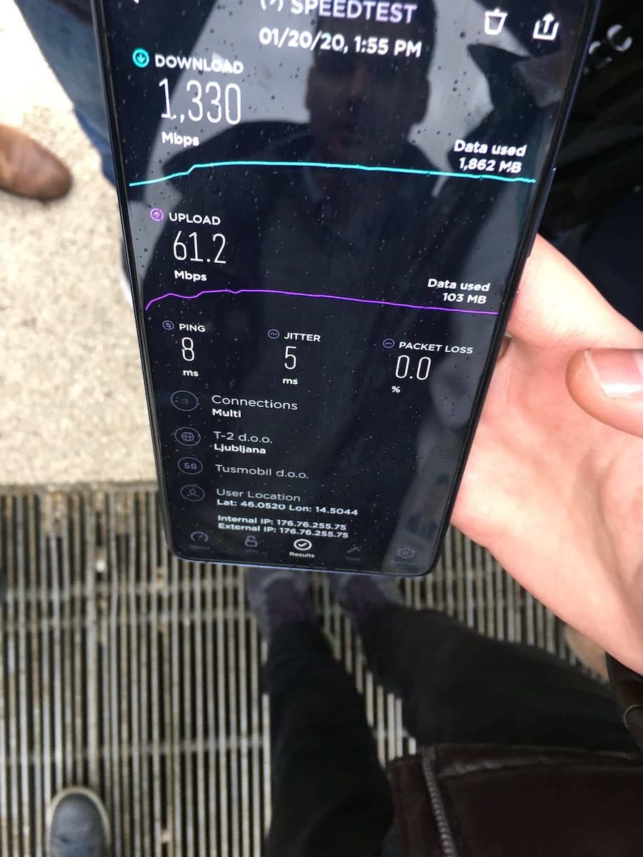 Telemach 5G omrezje v Ljubljani hitrost 1330 Gbs10 Telemach 5G omrezje v Ljubljani hitrost 1330 Gbs10