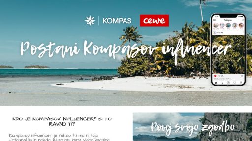 Postani Kompas influencer za eno Cewe foto knjigo in Kompasov bon za 50 evrov