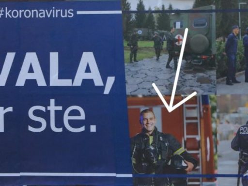 SDS se na billboardih zahvaljuje z gasilcem v ruski uniformi1