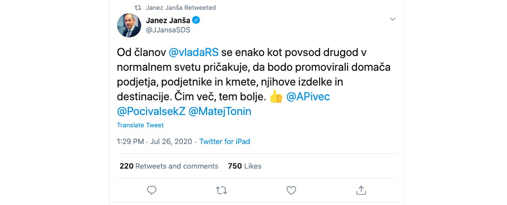 Janez Jansa Aleksandra Pivec influensar Janez Jansa Aleksandra Pivec influensar