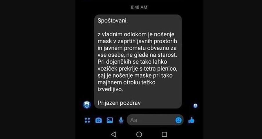 Vlada RS svetuje pokrivanje dojenckov s tetra plenico Vlada RS svetuje pokrivanje dojenckov s tetra plenico