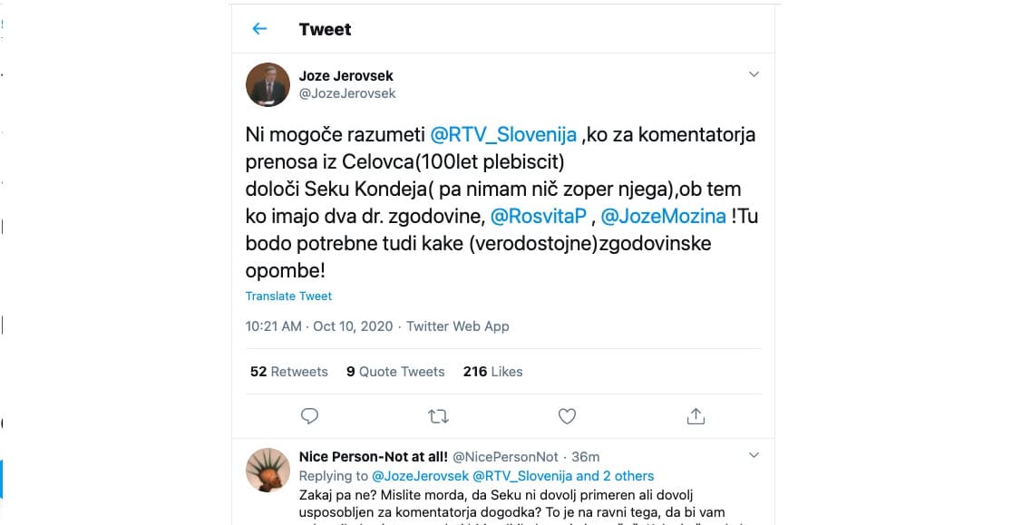 Joze Jerovsek rasist Joze Jerovsek rasist