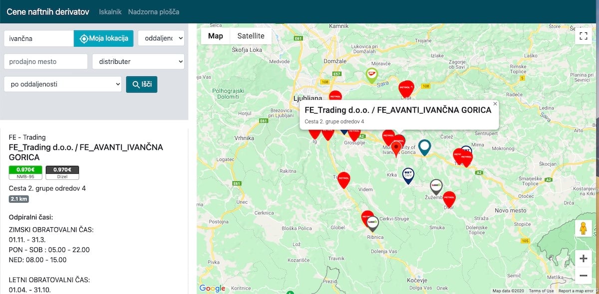 Najnizja cena goriva v Sloveniji Najnizja cena goriva v Sloveniji