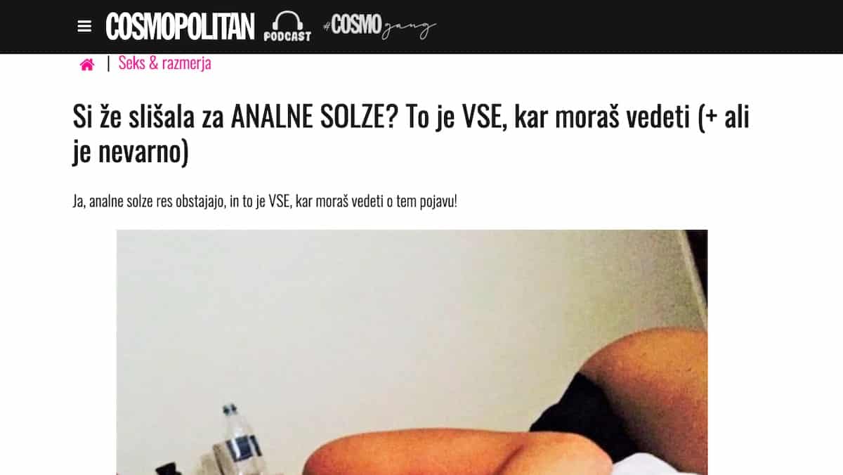 analne solze cosmopolitan analne solze cosmopolitan