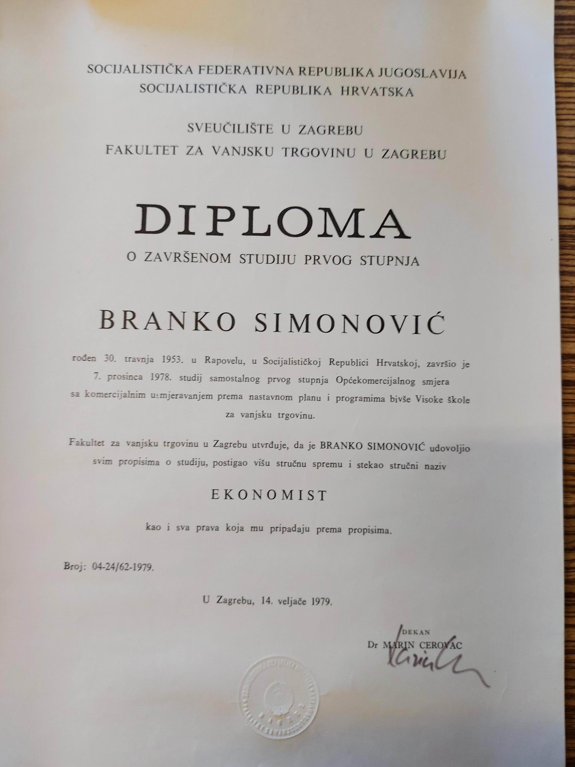 branko simonovic diploma branko simonovic diploma