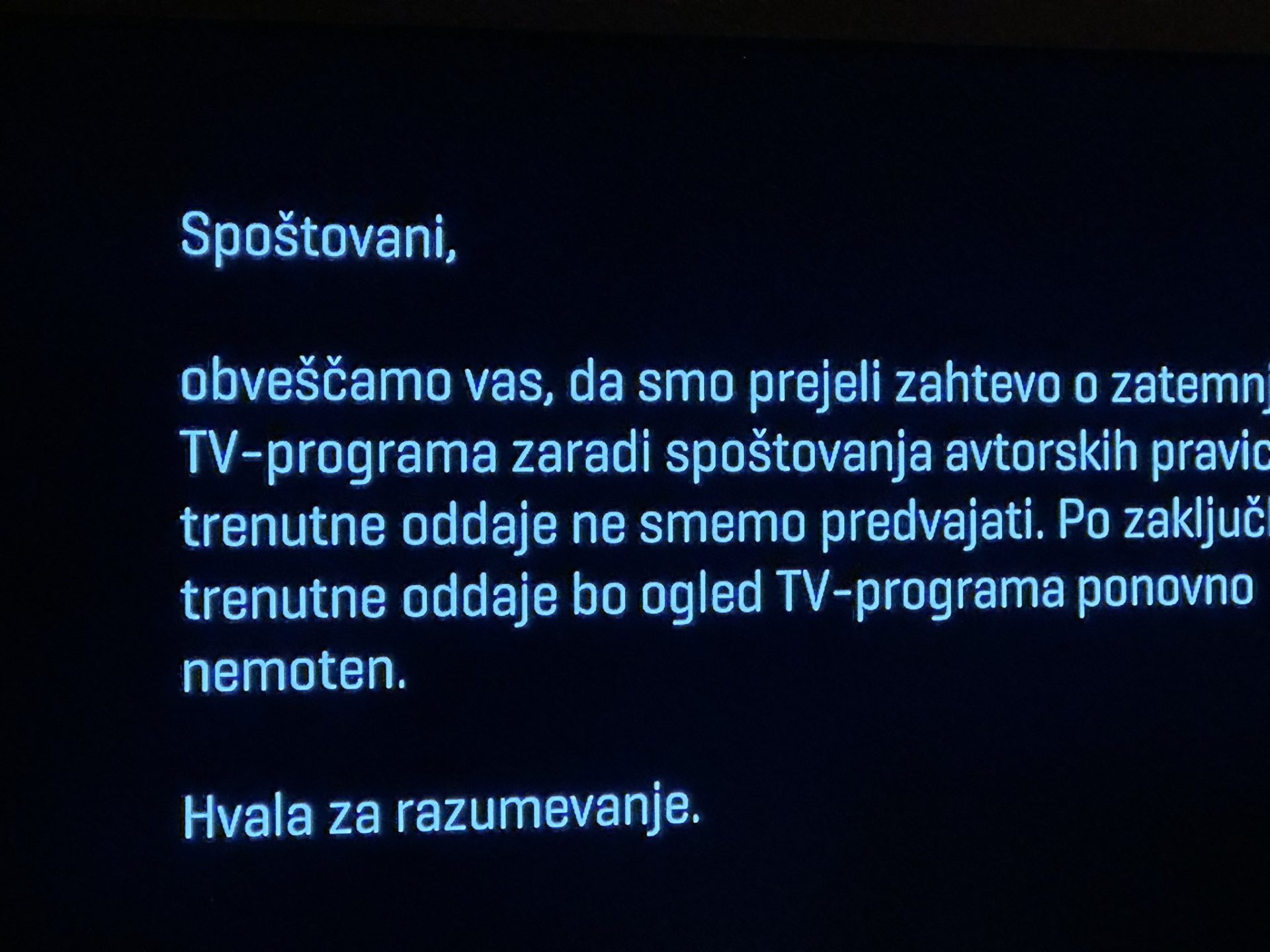 zatemnjen program